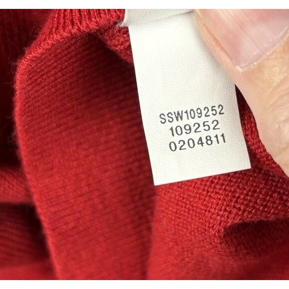 J. Jill Red Crewneck Sweater Petite Medium Long Sleeve Business Classic Women - Picture 7 of 11